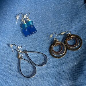 Stylish Earrings, 3 pairs for your jewelry collection.